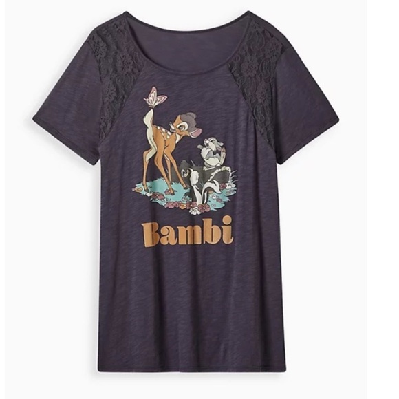 TORRID NWT DISNEY BAMBI HI-LOW SWING LACE TOP - Picture 2 of 7